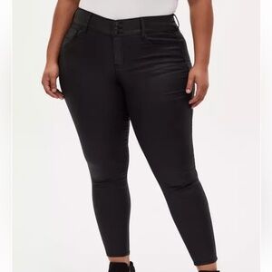 Jegging Skinny Coated Denim High-Rise Jean Torrid  Black